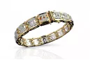 14k Yellow White Gold Bracelet with Cubic Zirconias cgcfb001yw