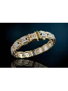 14k Yellow White Gold Bracelet with Cubic Zirconias cgcfb001yw