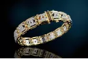 Armband aus 14 Karat Gelb-Weißgold mit Zirkonia cgcfb001yw