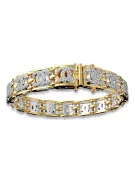 14k Yellow White Gold Bracelet with Cubic Zirconias cgcfb001yw