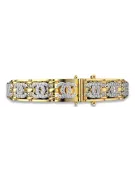 14k Yellow White Gold Bracelet with Cubic Zirconias cgcfb001yw