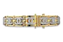 Armband aus 14 Karat Gelb-Weißgold mit Zirkonia cgcfb001yw