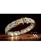 14k Yellow White Gold Bracelet with Cubic Zirconias cgcfb001yw