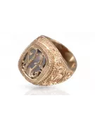 Rose pink 14k gold 585 Men's Alexandrite signet ring vsc035r Russian Soviet Vintage style