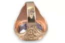 Rose pink 14k gold 585 Men's Alexandrite signet ring vsc035r Russian Soviet Vintage style