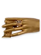 Rosa rosa de oro de 14 quilates 585 Anillo de sello de los hombres Alejandrita vsc035r Soviética rusa estilo Vintage
