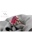 Anneau Rubis Or rose 14 carats vintage d'origine Style vintage vrc079r