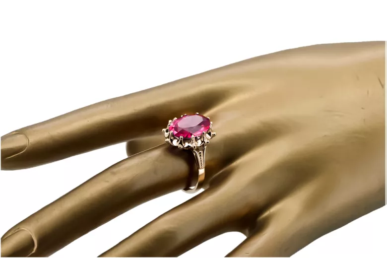 Ruby Original Vintage 14K Rose Gold Ring Vintage vrc079r
