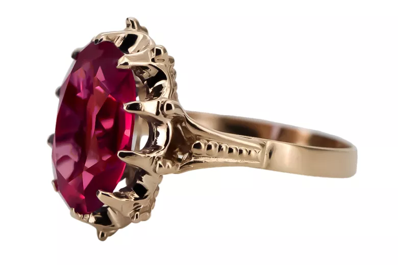 Ruby Original Vintage 14K Rose Gold Ring Vintage vrc079r