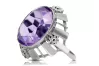 Silver 925 Alexandrite ring vrc043s Russian Soviet Vintage style