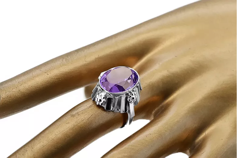 Russian Soviet rose 14k 585 gold Alexandrite Ruby Emerald Sapphire Zircon ring  vrc014