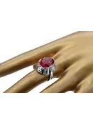 Argent sterling 925 Rubis Anneau Artisanat vintage vrc043s
