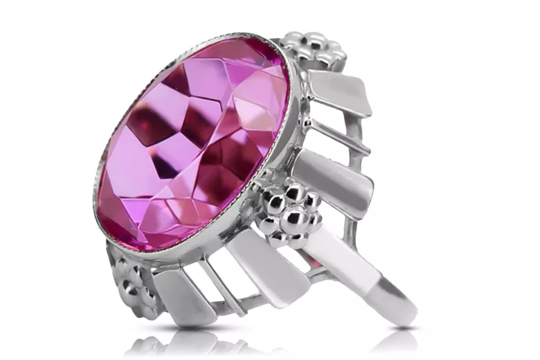 Anillo Estilo vintage Amatista Plata de ley 925 vrc043s