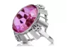 Vintage Jewlery Ring Amethyst Sterling silver 925 vrc043s