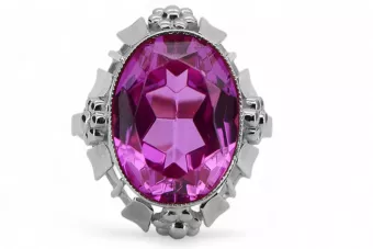 Vintage Jewlery Ring Amethyst Sterling silver 925 vrc043s