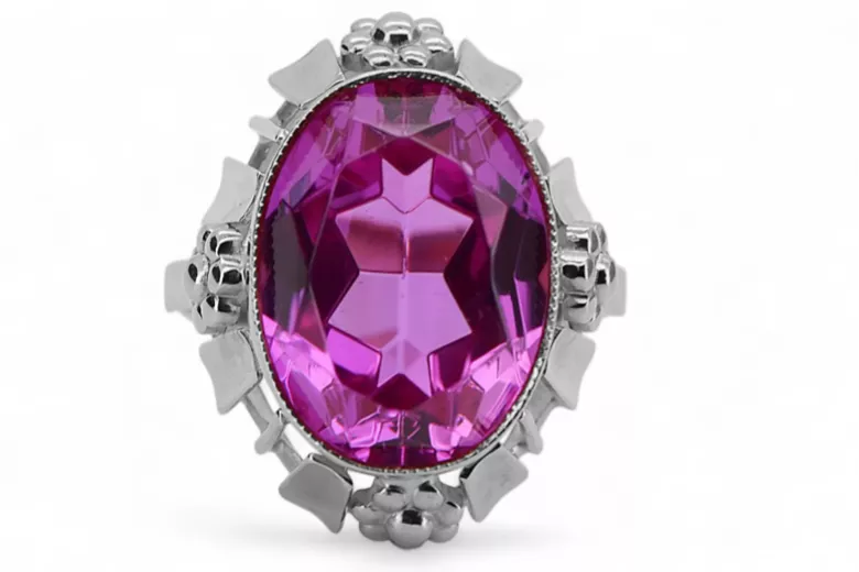 Vintage Ring Amethyst Sterling Silber 925 vrc043s