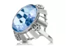 Aquamarine Sterling silver 925 Ring Vintage Jewlery vrc043s