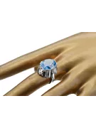 Aquamarine Sterling silver 925 Ring Vintage Jewlery vrc043s