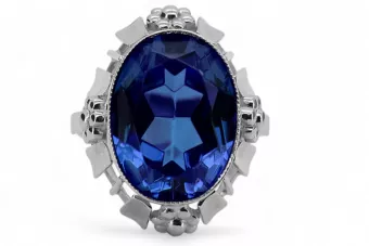 Anillo Zafiro Plata de ley 925 Artesanía vintage vrc043s