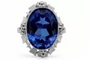 Style vintage Anneau Saphir Argent sterling 925 vrc043s