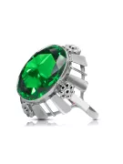 Lira sterlină de argint 925 Smarald Inel Stil Vintage vrc043s