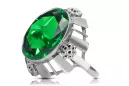 Lira sterlină de argint 925 Smarald Inel Stil Vintage vrc043s