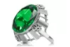 Ring Vintage Emerald Sterling silver 925 vrc043s