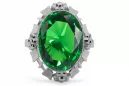 Ring Vintage Emerald Sterling silver 925 vrc043s