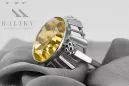 Ring Yellow Peridot Sterling silver 925 Vintage craft vrc043s