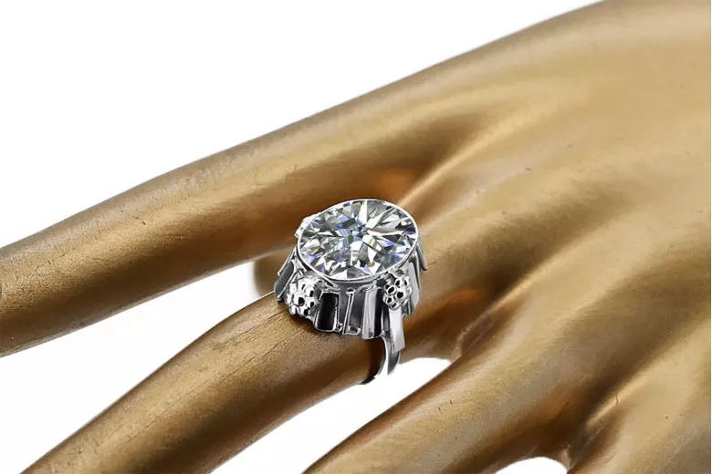 Ring Cubic Zirconia 925 Silver Vintage VRC043s