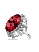 Argent sterling 925 Rubis Anneau Artisanat vintage vrc043s