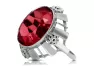 Ring Vintage Ruby Sterling silver 925 vrc043s