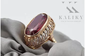 Vintage rose pink 14k gold 585 Alexandrite ring vrc129r Vintage