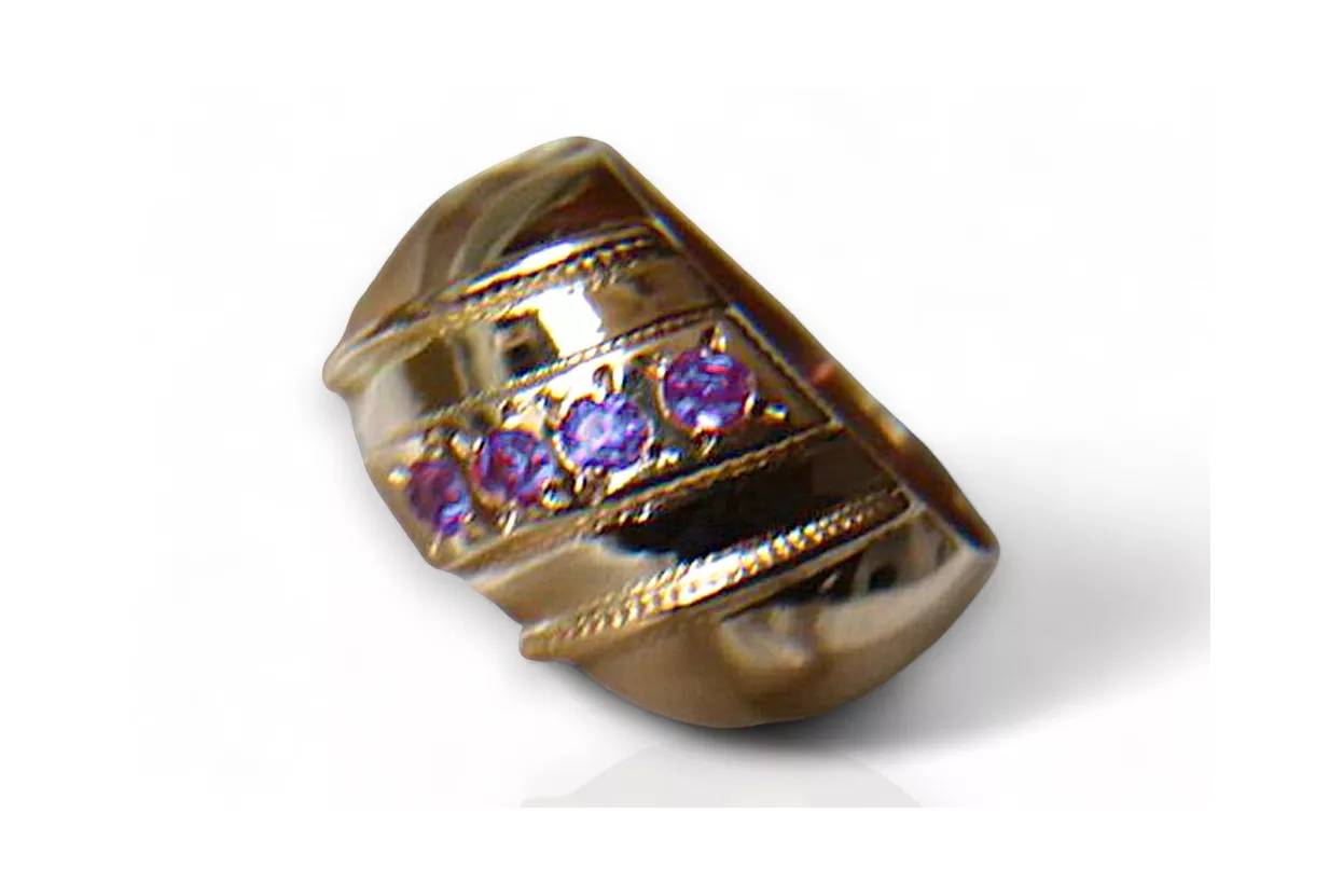 Russian Soviet rose 14k 585 gold Alexandrite Ruby Emerald Sapphire Zircon ring vrc280 Russian Soviet rose 14k 585 gold Alexandrite Ruby Emerald Sapphire Zircon ring vrc280
