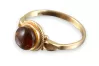 Vintage rose 14k 585 gold amber ring vrab044