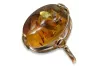 Vintage rose 14k 585 gold amber ring vrab017