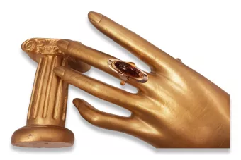 Σοβιετικό 14k 585 χρυσό Ρωσικό ροζ χρυσό δαχτυλίδι με αμπελώνα