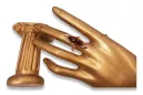 Russische Rose Sowjetische Rosa UdSSR rot 585 583 Gold Bernstein Ring vrab016