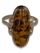Rosa rusa rosa soviética rojo URSS 585 583 oro anillo ámbar vrab010