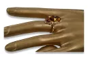 Russische Rose Sowjetische Rosa UdSSR rot 585 583 Gold Bernstein Ring vrab010