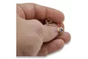 Rose pink 14k 585 gold alexandrite earrings vec028r Vintage Russian Soviet style