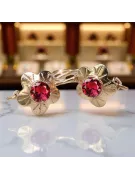 Cercei Vintage bijuterii Rubin Original vintage din aur roz de 14k vec028r