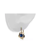 Earrings Vintage Jewlery Sapphire Original Vintage 14K Rose Gold vec028r