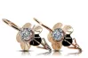 Earrings Zircon Original Vintage 14K Rose Gold Vintage style vec028r