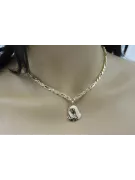 Medaillon der Mutter Gottes & Corda Figaro 14 Karat Goldkette pm004y16&cc004yy45