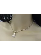 Medalionul Maicii Domnului & Corda Figaro 14k lanţ de aur pm004y16&cc004yy45