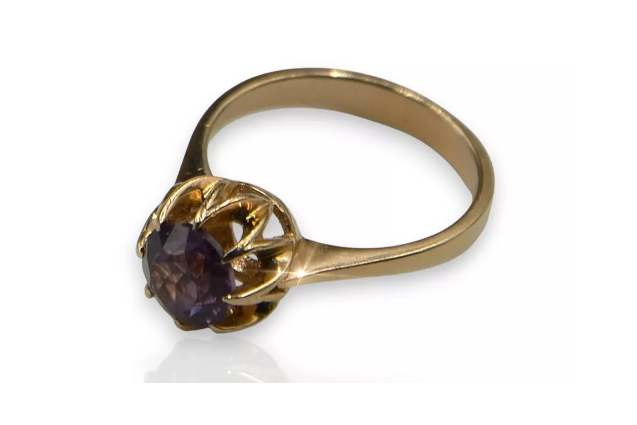 Russe soviétique rose 14k 585 or Alexandrite Rubis Émeraude Saphir Zircon bague vrc131