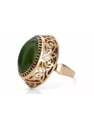 Rose russe rose soviétique rouge 585 583 or amber ring vrab004