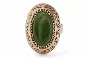 Russische Rose Sowjetrosa UdSSR rot 585 583 gold amber ring vrab004