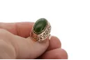 Russian rose Soviet pink USSR red 585 583 gold amber ring vrab004